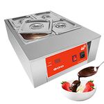 ALDKitchen Digital Electric Chocolate Melter | 8 kg Tempering Machine | Electric Chocolate Melting Pot | Commercial Use | Stainless Steel (4 Tanks) | 110V