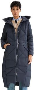 Orolay Women's Puffer Down Coat Winter Maxi Jacket with Hood Navy S