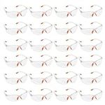 Kurtzy Safety Glasses - Eye Protection Goggles with Clear Lenses, Nose and Ear Grips - Personal Protective Equipment for Work - PPE Safety Glasses for Kids and Adults - Pack of 24