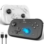 AceGamer 2 Pack Wireless Pocket Controller for Nintendo Switch/Switch 2/Android/iOS/PC/Steamdeck/Tablet,1000Hz Polling Rate, Mini Bluetooth Controller with Lift-Stick/6-axis Gyroscope/Turbo/Vibration