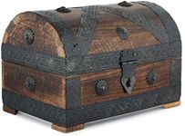 Ajuny Treasure Chest Large Storage And Decorative Box Multipurpose Use As Jewelry Storage, Trinket Holder Or Watch Box, Great For Gifts