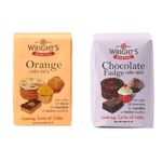 Wright's Baking Cake Mix Selection Pack Chocolate Fudge & Orange (One of Each 500g Pack) | can be used to bake light & moist cakes, slices, muffins or cupcakes