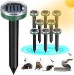8 Pack Mole Repellent Solar Powered
