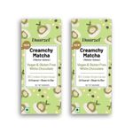 AMBRIONA Daarzel Vegan White Chocolate Creamchy Matcha|Gluten Free|35% Indian Cacao Content|Pack Of 2,50 Grams