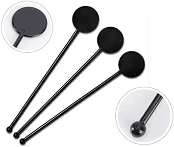 Brccee AC 100PCS 7 Inches Cocktail Swizzle Sticks, Disposible Plastic Drink Stirrers Plastic Coffee Whiskey Beverage Stirrers (Black)