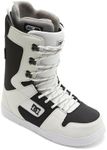 DC Shoes Men's Phase Adjustable Durable Lightweight Fleece-Lined Medium-Flex Lace-Up Snowboard Boots, EVA Memory Foam Liner, Off White, 9.5