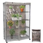 YLOVAN Storage Shelf Cover Wire Rack Shelving Dust Protective, Fits Racks 48" L x 19'' D x 72'' H Three Side See Through Panel (Cover only)