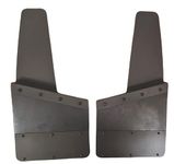 12" RUBBER & Stainless Steel Kickback Mudflaps - FRONT 2PCS