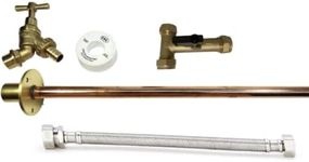 Taps2Traps® Professional Outside Garden Tap Kit Complete Meets Water Regulations GT1 DIY Outdoor Tap Kit Includes 350mm Through Wall Flange Isolation Valve for Winter Drain Down
