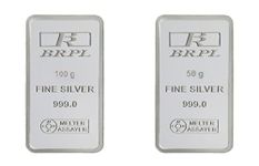 Bangalore Refinery 999 Purity Combo of 100gms + 50gms Silver Bars cum Coins