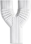 VYH Downspout Gutter Y Diverter 2x3, Low Gloss White，Y Downspout, Gutter Downspout Y Connector, Downspout Diverter, Downspout downspout Y Connector (White)