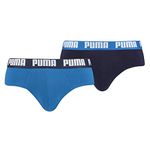 PUMA Men's BRIEF, True Blue, M (pack of 2)