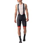CASTELLI Men’s Competizione Kit Bibshort, Padded Chamois Bike Shorts with Anti-Slip Leg Grippers for Road Cycling - Black-Red - Medium