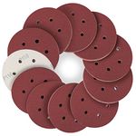 STEBRUAM 150mm Sanding Discs 150 Grits 50PCS,Hook and Loop Sandpaper Pads for 6 Inch 6 Hole Random Orbital Sander