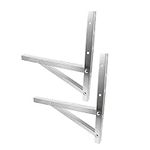 MAGICLULU 2pcs Air Conditioning Outer Rack Window Ac Bracket Window Ac Support Foldable Bracket Metal Support Frame Ac Mounting Bracket Ac Accessory Thicken Shelf Stainless Steel