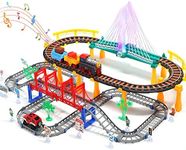 Toddler Train Set Toy, Christmas Electric Train Track Playset for 3 4 5 Years Old Kids, Boys and Girls
