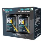 MuscleBlaze MB-Vite Daily Multivitamin with 51 Ingredients & 6 Blends (60 Tablets) & Omega 3 Fish Oil 1000mg (60 Capsules) | With 180mg EPA & 120mg DHA | Combo Pack