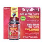 Webber Naturals RoyalRed Krill Oil Plus 750mg 120 Softgels