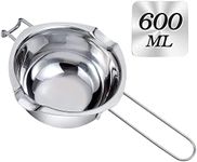 600ML/20oz Melting Pot Stainless Steel 304 - Premium Quality Double Boiler Pot for Melting Chocolate, Wax, Candy and Candle Making