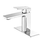 Chrome Bathroom Faucet Single Handle One Hole Bathroom Sink Faucet Lavatory Faucet with Deck