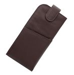 Mala Leather Soft Slim Nappa Leather Glasses Case With Tab Fastener 5104_14m