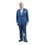 STAR CUTOUTS SC4118 King Charles Blue Suit Lifesize Cardboard Cutout With Mini British Royal Family