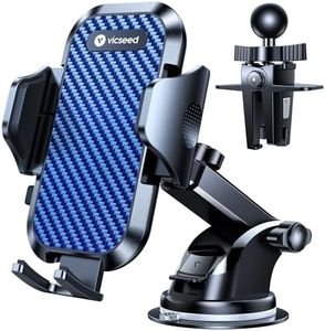 2025 BEST [Rally Racing-Grade] Car Phone Holder for Cars [95+LBS Strongest Suction] 3In 1 Dashboard Windscreen Vent Mobile Phone Holder for Car [Big phone & Thick Case Friendly] for iPhone Samsung