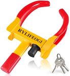 RYLIFEOGI Wheel Clamp, Heavy Duty Wheel Lock Anti-Theft Security 9 Holes 3 Keys Universal for Car, Caravan, Trailer