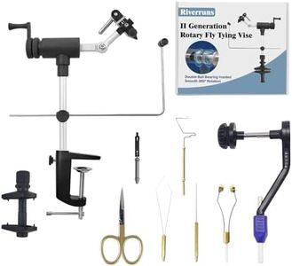 Aventik MicroGrip II Generation Rotary Fly Tying Vise – Precision Rotary Vise with Pro Tools, Scissors & Bobbin Holder(MicroGrip Tool Kit)
