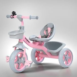 Baybee Beagle Baby Cycle, Plug Tricycle With Eva Wheels, Safety Belt, Footrest & Toy Storage Basket | Kids Trike for 2 to 5 Years Boys Girls (Pink)