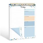 To Do List Pad - Daily Planner Notepad 104 Pages Task Planner, 6.7" x 9.8" Double Sided Spiral Notebook with Checklist Productivity Planning Pad for Work Office Home-Blue