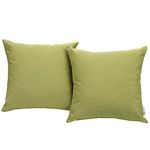 LexMod Convene Two-Piece Outdoor Patio Pillow Set, Peridot