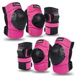 Adult & Kids Knee Pads Elbow Pads Wrist Guards Protective Gear Set for Skateboarding, Skating, Inline Skating, Roller Skating, Scooter, BMX Biking Cycling and Outdoor Extreme Multi-Sports