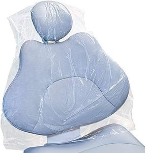 JMU Dental Half Chair Cover, Disposable Clear Plastic Sleeve Protector, Medium 24" x 27.5", Box of 225