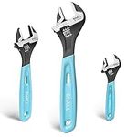 Shall 3-Piece Adjustable Wrench Set, 10/8/6 Inch Cr-V Steel Wrench with Cushion Grip, Laser-Etched for Home, Garage, Workshop and DIY