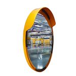 Safety Convex Mirror for Driveway - 60 CM | Wide Angle Visible High-Definition Convex Security Mirror | Convex Traffic Mirror for Warehouse, Garages | Blindspot Mirror