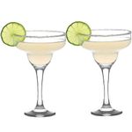 Patrani Fashion Margarita Glass, Wine Glass 240 ML Set of 2 for Cocktails, Water, Wine, Juice, Dessert and Everyday Use Crystal Clear Classic Martini Glasses, Premium Hand Blown Cocktail