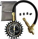 ATsafepro Tyre Deflator Pressure Gauge, 2 in 1 Professional Car Tyre Pressure Gauge 75Psi with Bleed Valve Special Chuck for 4X4 Large Off Road Tyres