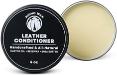 Rhino Wax - Leather Conditioner 4 oz - Trusted Leather Conditioner for Furniture, Shoes, Purses, Boots, Accessories and More - Hydrates, Rejuvenates and Protects - Natural Ingredients - USA Made