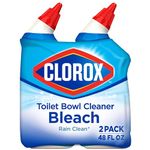 Clorox Toilet Bowl Cleaner, Healthcare Cleaner and Industrial Cleaner, Automatic Toilet Bowl Cleaner, Rain Clean, 24 Ounces (Pack of 2) - 30924