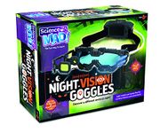 Science MAD! Night Vision Goggles For Kids - For Fun Night Missions - Lightweight, Flip Out Scope, 2x Magnification, Twin LED Beams, Blue Lenses, 6+ Years, ‎20 x 10 x 5.5 cm (SM55) , Black