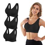 YADIFEN Sports Bras for Women Seamless, Multipack Wireless Bra with Removable Pads Comfort Support Workout Yoga Sleep Bras