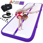 Inflatable Gymnastics Mat Tumbling Mat 20 ft 6.6 ft 10ft 13ft 16ft 4in Thick Tumble Track Air Mat for Gymnastics For Home Kids Tumble Training Gymnastics/Yoga/Water/Dance(6m,purple)