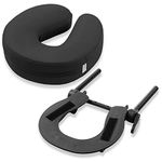 Saloniture Adjustable Massage Table Face Cradle and Pillow 3" Foam - Black