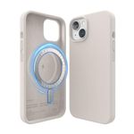 elago Magnetic Silicone Case Compatible with iPhone 14 Case (6.1"), Compatible with MagSafe All Accessories, Built-in Magnets, Premium Liquid Silicone, Protective Cover (Stone)