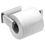 Auxmir Toilet Paper Holder No Drill, Toilet Paper Roll Holder Self Adhesive Premium SUS304 Stainless Steel Rustproof Wall Mounted for Bathroom Washroom Kitchen, Silver