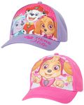 Nickelodeon Little Girls Paw Patrol Character Cotton Baseball Cap, 2 Piece Design Set, Age 2-7 (Toddler Girls Age 2-4 (51CM))