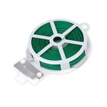 Oblivion Plastic Twist Tie Wire Spool with Cutter for Garden Yard Plant 50m (Green)