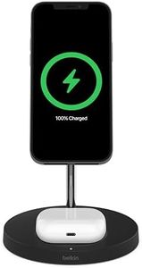 Belkin MagSafe 2-in-1 Wireless Charging Stand - Fast Wireless Charging for Apple iPhone 16/15/14/13/12 Series & AirPods - Black