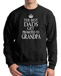 Silk Road Tees Best dads get Promoted to Grandpa Sweater Large Black